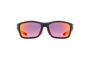 Brýle UVEX Sportstyle 232 P Black Mat RedPolavision Mirror Red 2