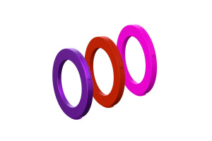 Barevné kroužky do brzdiče MAGURA MT4 - fialová/červená/růžová