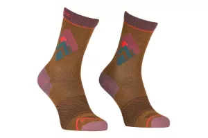 Dámské Ponožky ORTOVOXAlpine Light Compression Mid Socks Women's Bristle Brown