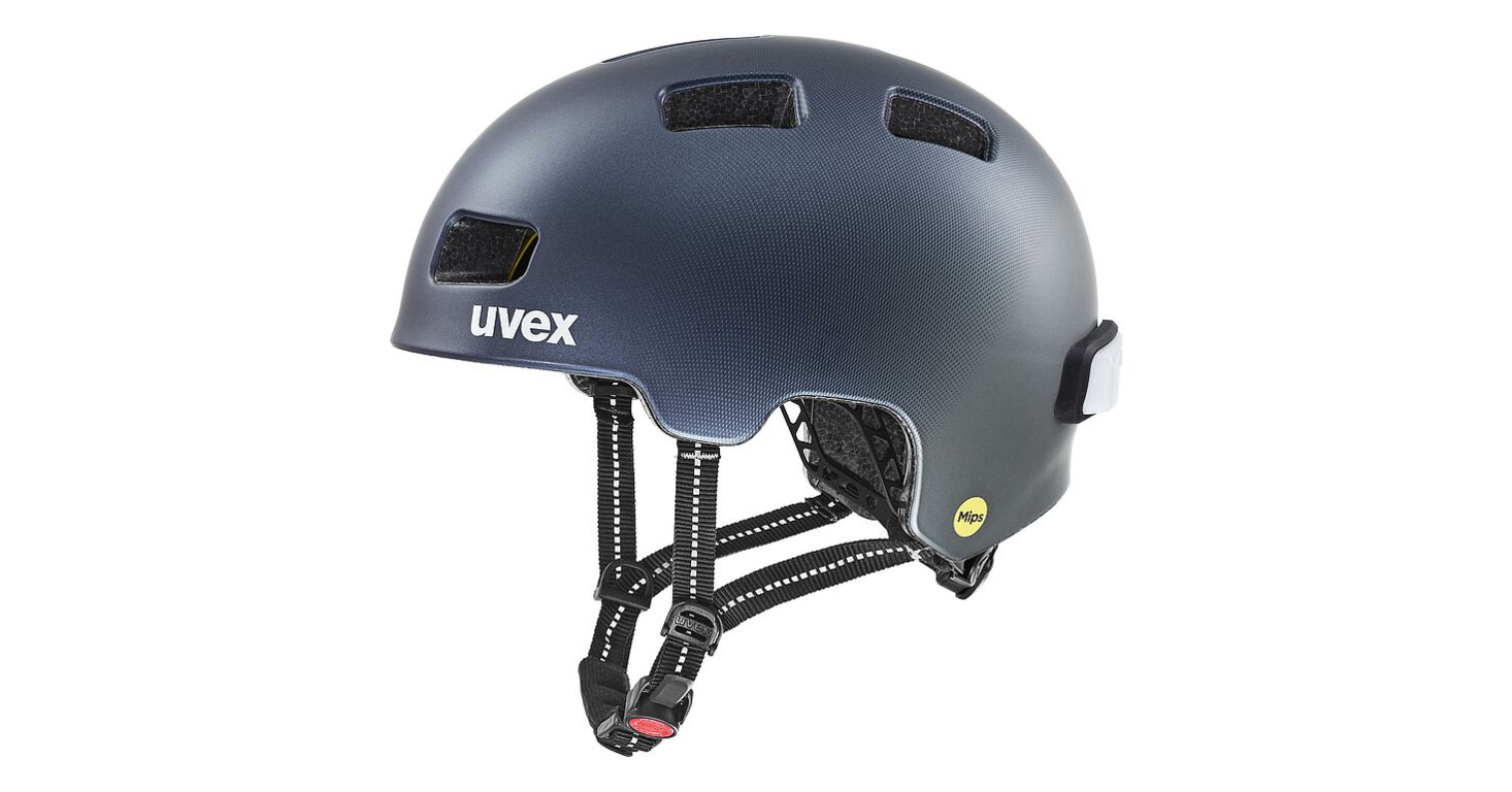 uvex city i-vo MIPS - lightweight city helmet for men and women - MIPS system - incl. LED light - all white matt - 52-57 cm