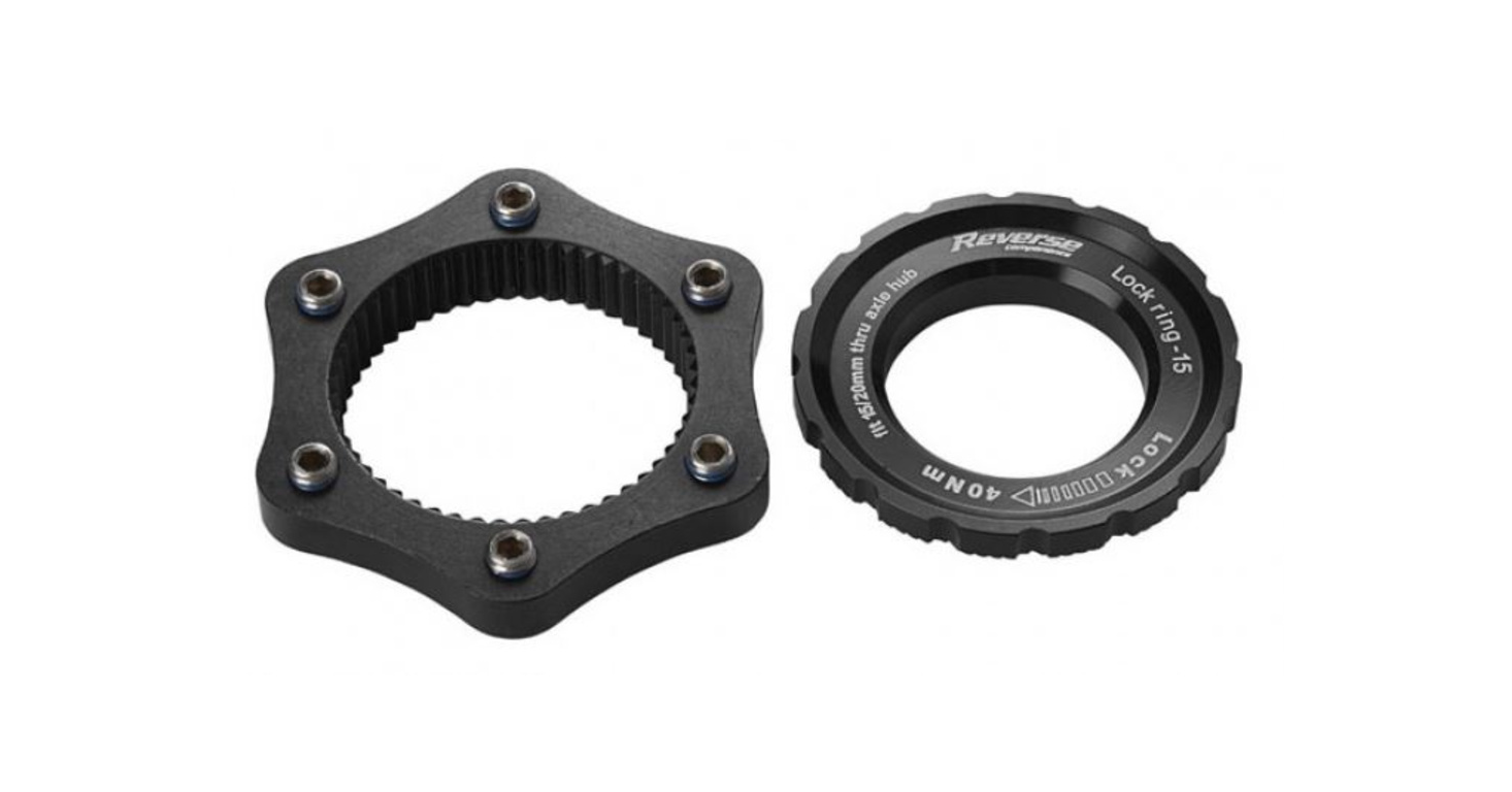Adaptateur Centerlock > 6 Trous REVERSE COMPONENTS Bleu main image 0