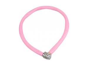Zámek na kód KRYPTONITE Keeper 665 Combo 6x650mm - Pink