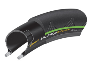 CONTINENTAL Ultra Sport II kevlar černá/zelená