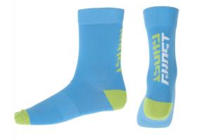 GHOST Ponožky Race vysoké blue/limegreen
