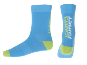 GHOST Ponožky Race vysoké blue/limegreen