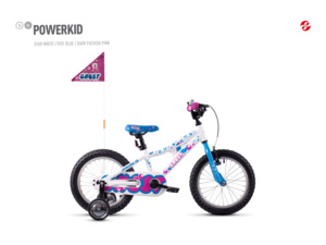 GHOST Powerkid 16 white/blue/pink