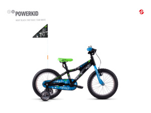 GHOST Powerkid 16 black/blue/white