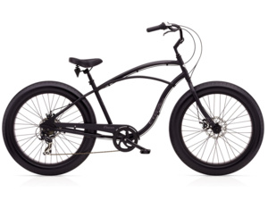 ELECTRA Cruiser Lux 7D Fat Satin Black Men's