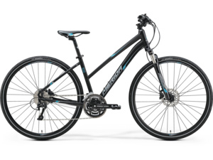 MERIDA Crossway 500 Lady matt black (blue/grey)
