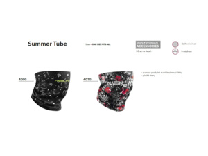 NALINI Šátek Summer tube Black/Grey/Red