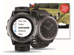 GARMIN Fenix 3 Silver Optic+plánovací sw s mapou ČR