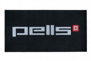 Černá rohožka s logem Pells - 100x50 cm