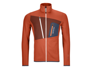 Mikina ORTOVOX Fleece grid jacket desert orange