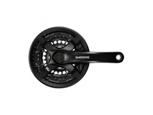 Kliky SHIMANO Tourney FC-TY501 Black 3x8 42/34/24z 175 mm - s krytem