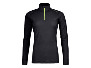 Dámské tričko ORTOVOX 145 Ultra zip neck Black Raven
