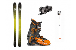 PŮJČOVNA Skialpový set lyže 178cm s pásy a vázáním + boty + hole