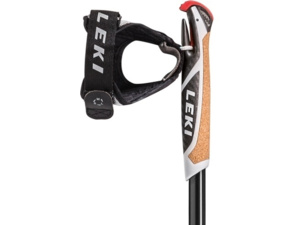 Běžecké hole LEKI CC 600 Black/White-Neonred