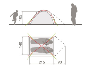 Stan VAUDE Campo Compact 2 P Chute Green