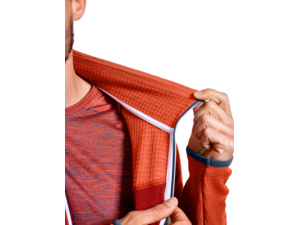 Mikina ORTOVOX Fleece Grid Heritage Blue