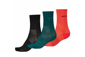 Dámské ponožky ENDURA Coolmax Race (3-balení) Black