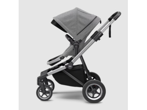 THULE Sleek+Bassinet Aluminum/Gray Melange