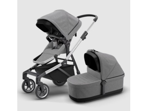 THULE Sleek+Bassinet Aluminum/Gray Melange