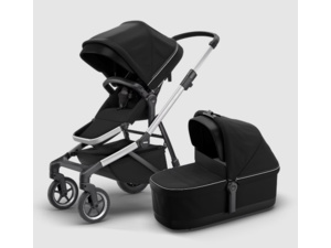 THULE Sleek+Bassinet Aluminum/Midnight Black