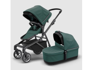 THULE Sleek+Bassinet Mallard Green on Black
