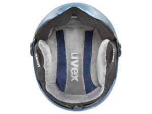 Přilba UVEX Rocket JR Visor Blue puzzle m