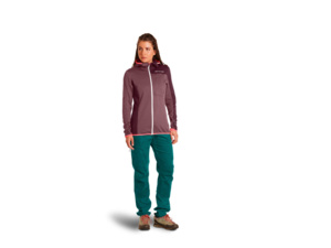 Dámská Mikina ORTOVOX Fleece Light Grid Hooded Jacket Women's Deep Ocean