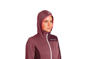 Dámská Mikina ORTOVOX Fleece Light Grid Hooded Jacket Women's Deep Ocean