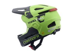 Dětská helma CRATONI MadCat MIPS Lime/Black Matt - S/M (49-56cm)