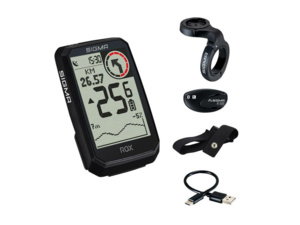 GPS Tachometr SIGMA ROX 4.0 Endurance HR Set - Black
