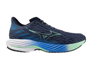 Běžecké boty Mizuno WAVE RIDER 28 VintageIndigo NeoMint FrontBlu