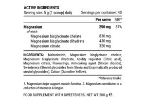 Doplněk stravy PILLAR Triple Magnesium Powder sáček 200 g