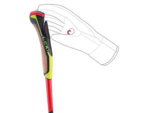Hole LEKI HRC max bright red-neonyellow-carbon structure