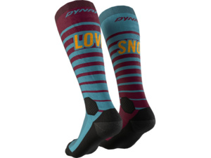 Ponožky DYNAFIT FT Graphic Burgundy/Snow