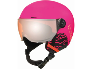 Přilba BOLLÉ QUIZ VISOR Matte Hot Pink/Orange Gun Visor - S/52-55cm