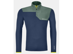 Mikina ORTOVOX Fleece Light Zip Neck Deep Ocean