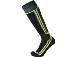 Ponožky MICO Calza Ski Light Weight Odor Zero X-Static Antracite/Giallo Fluo