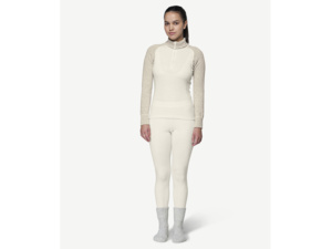 Dámské triko s dlouhým rukávem DEVOLD Duo Active Merino 205 Z.Neck Raw White