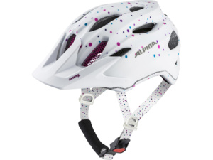 Dětská helma ALPINA Carapax Jr White/ Polka Dots