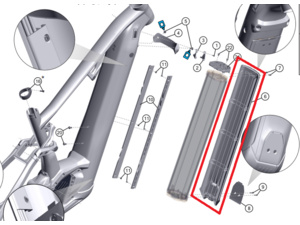 Kryt baterie GHOST E-ASX MY23/24 750Wh / Lapierre Overvolt MY23 750Wh