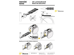 Nosič na sedlovku SPORT ARSENAL Art. 263 B s bočnicemi