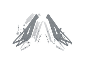 Ochranná sada rámu Syncros pro Scott Patron e-Ride 2022 - čirá matná