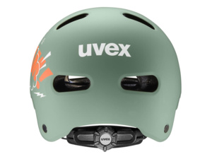 Dětská helma UVEX Kid 4 Style Bam Moss Green - Papaya Matt