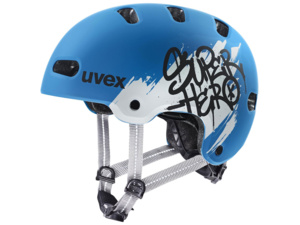 Dětská helma UVEX Kid 4 Style Super Hero Blue Matt