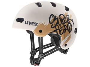 Dětská helma UVEX Kid 4 Style Super Hero Warm Grey Matt