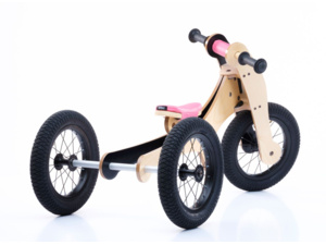 Odrážedlo/tříkolka TRYBIKE 4v1 12" Wood Pink