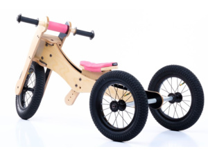 Odrážedlo/tříkolka TRYBIKE 4v1 12" Wood Pink